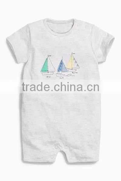 2016 summer 6 colors short sleeve printed cotton baby romper