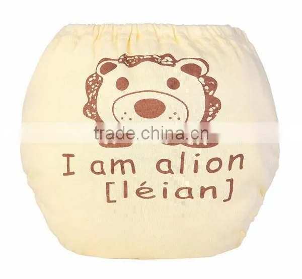 lovely lion pattern and wried printed soft training pants baby cloth diaper