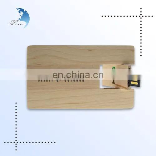 Wholesale good quality wooden gift USB card 2.0 flash drive