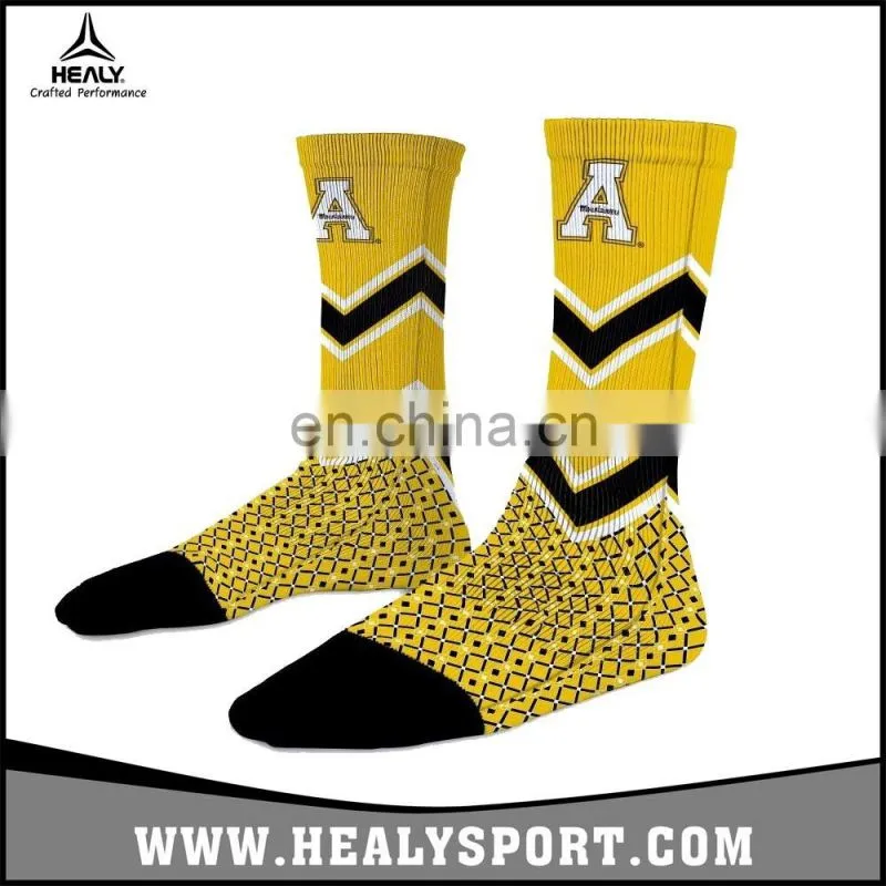 Popular Sublimation NCAA Appalachian State Mountaineers Custom Athletic Crew Socks