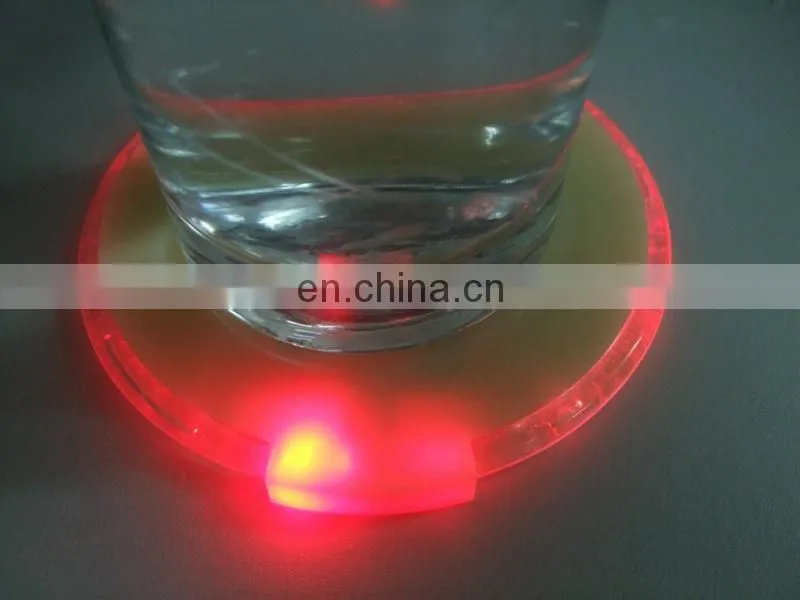 hot selling cheap led flashing bar waterproof drink coaster china