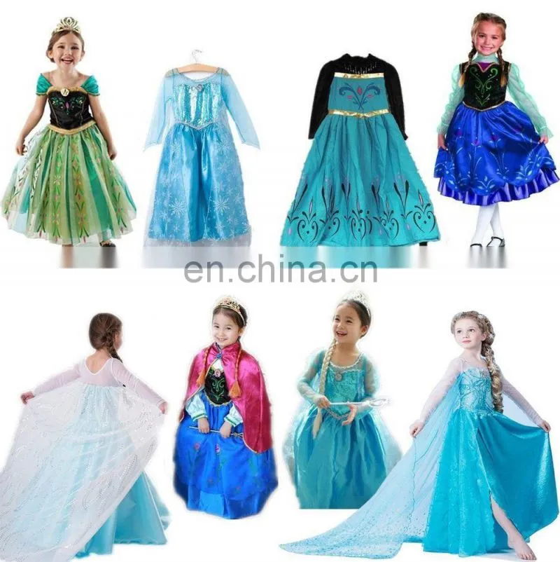 Frozen elsa anna dress cosplay costume wholesale