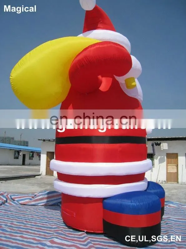 big size greeting inflatable santa ornament