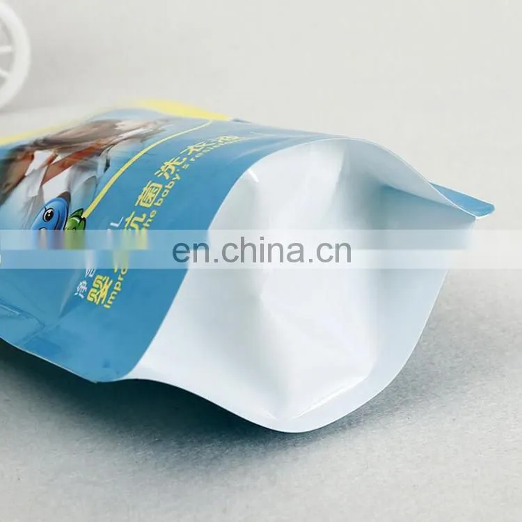 FDA certification wholesale custom reusable liquid cleaner spout pouch bag for baby washing detergent stand up pouch