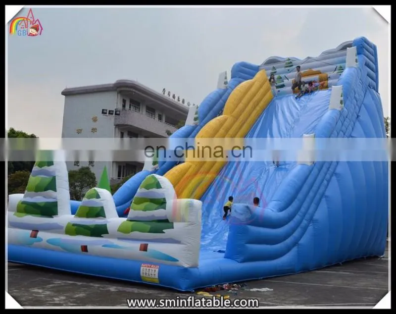 Inflatable slide, inflatable blue slide, high funny slide for kids