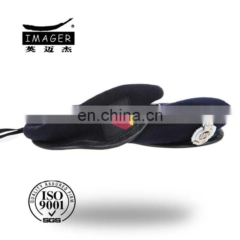 OEM cheap beret caps with metal badges