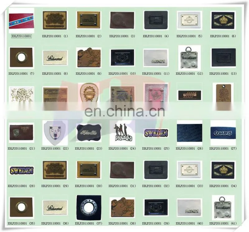 small garment patches with embossed design, garment labels