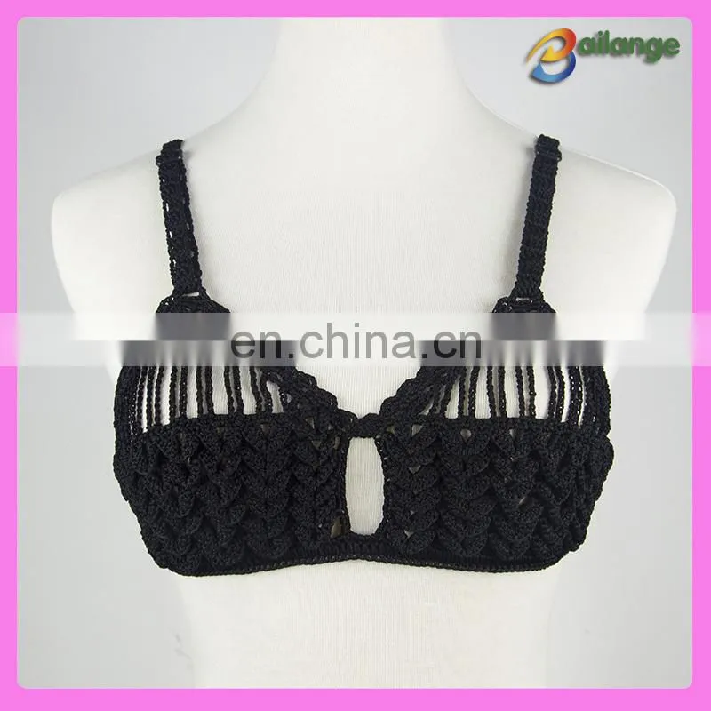 Unique design spring black color hot sexy fashion swimwear bikini model