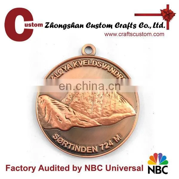 Promotional new products expert factory custom bronze plated brass medal trophy