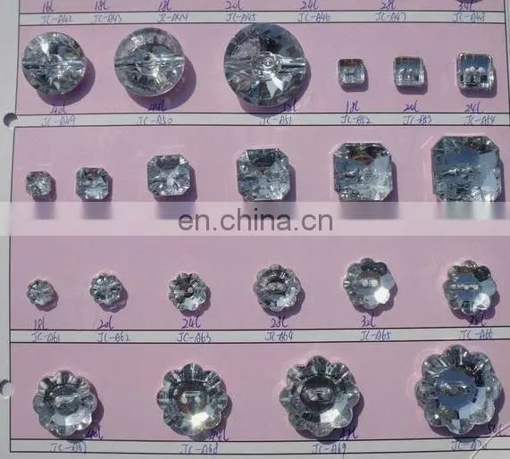 2014 custom fashion acrylic rhinestone buttons