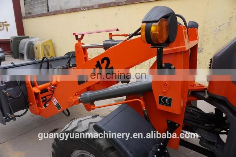 China hydraulic wheel loader ZL12F with Snow tires,min loader