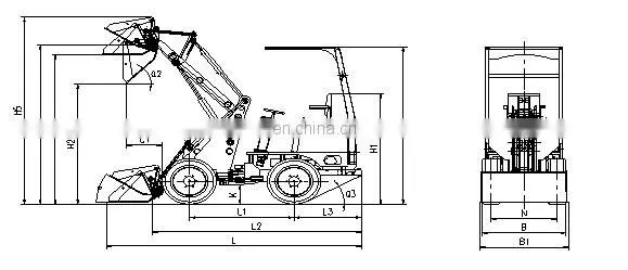 HYSOON 700kg mini wheel loader for sale