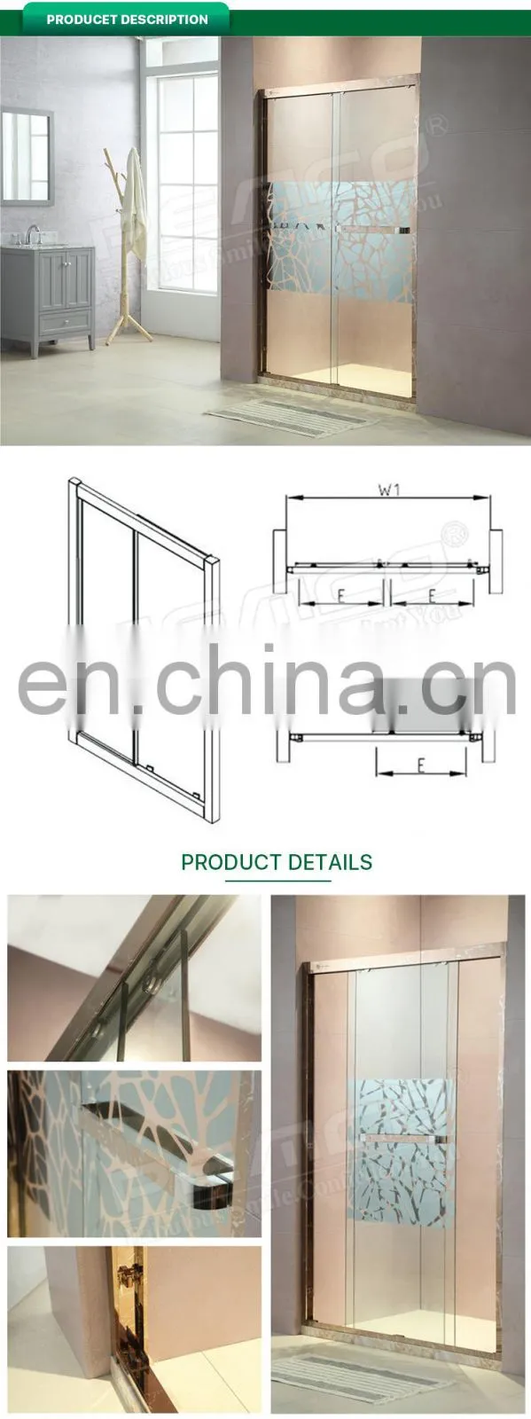 Modern Design Comfortable Glass Shower Cubicles shower door enclosure