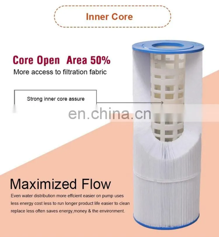 Manufacturer 0.45,1,2,3,10 micron Polyester pleated swimming pool spa cartridge filter