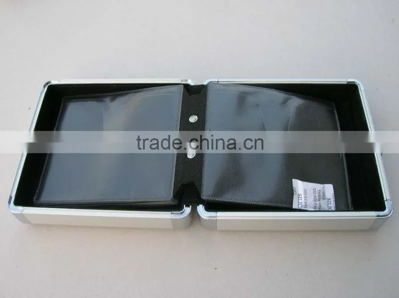 aluminum frame waterproof shell tin pretty cd case with cd bag inside