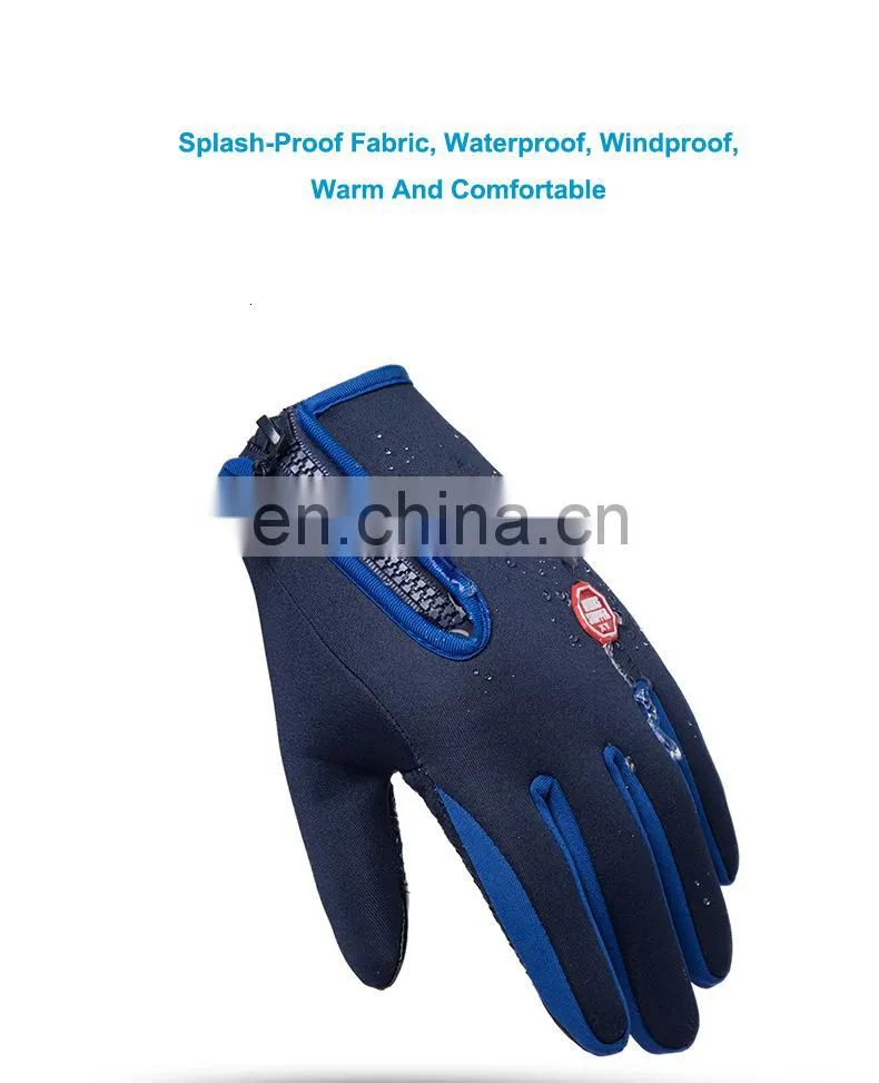 Wholesale Waterproof Gray neoprene fabric with touchscreen fingers outdoor sport diving protective glove