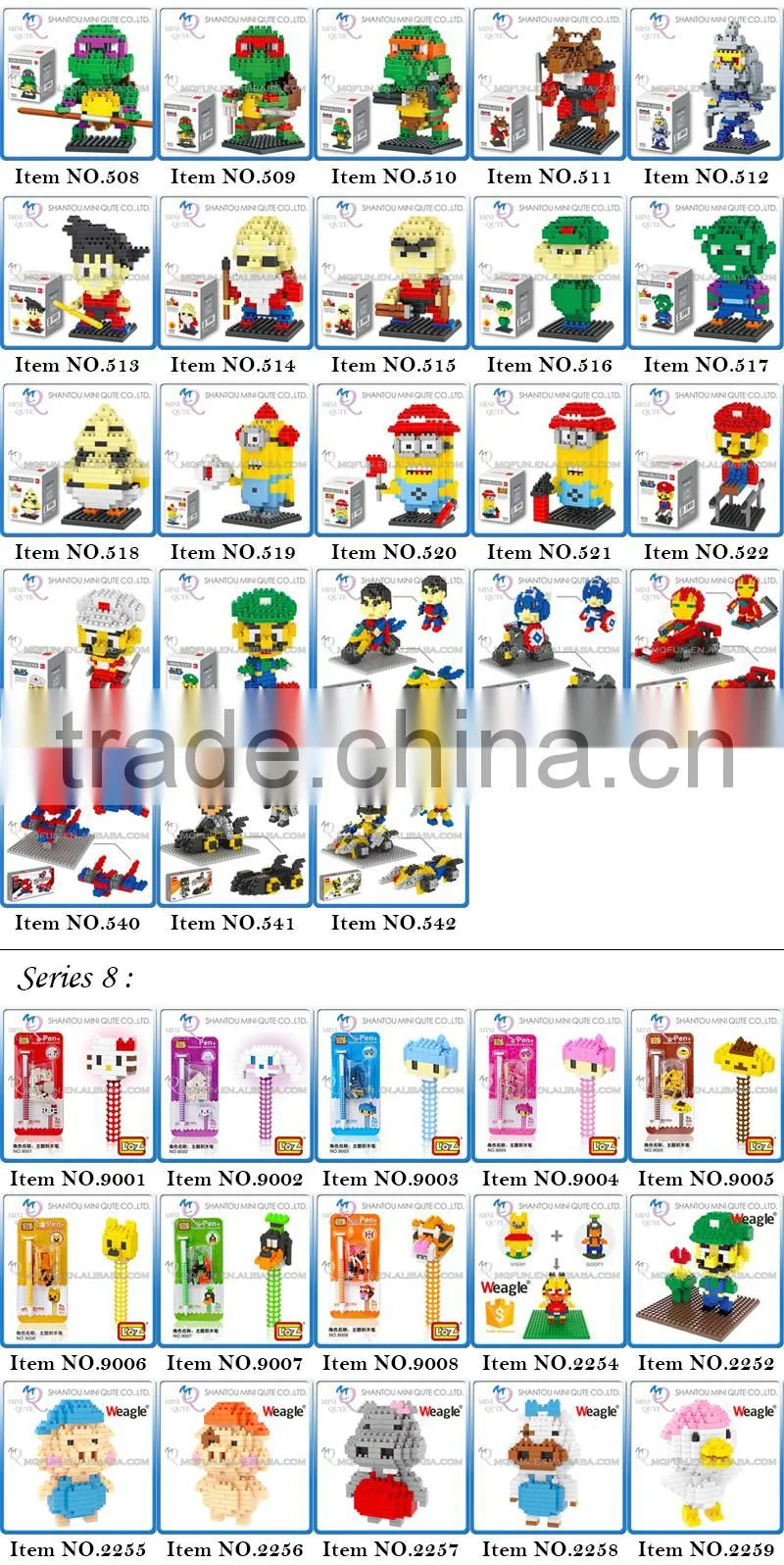 2016 new products Mini Qute loz diamond block 3d puzzle educational toys 3d games 3d puzzle toy