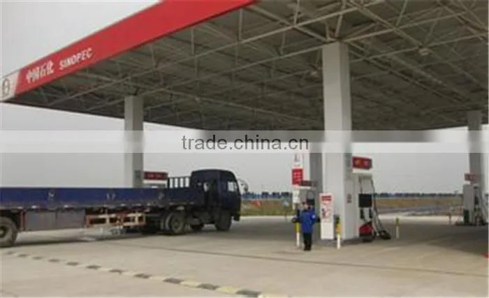 Base price space frame steel structure petrol station