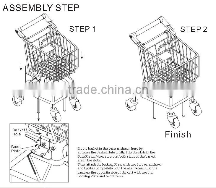 Excellent Quality Lostest Price Kids Folding Toy Shopping Cart& Trolley