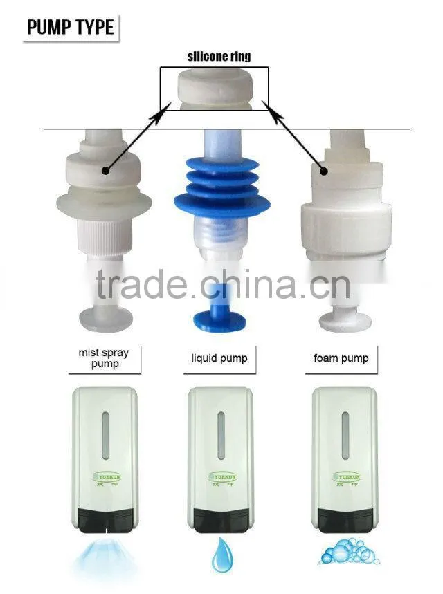 yuekun 1000ml foam antibacterial hand soap dispenser