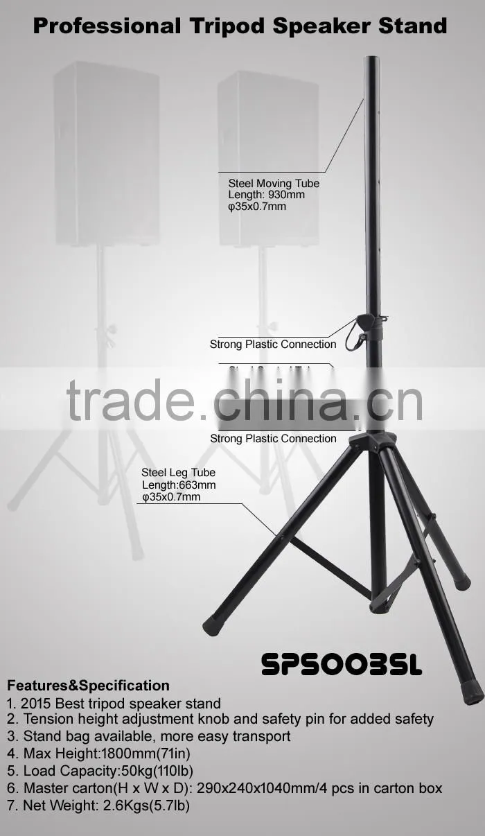 Professional Metal Tripod Cheap Speaker Stands SPS003SL-KIT