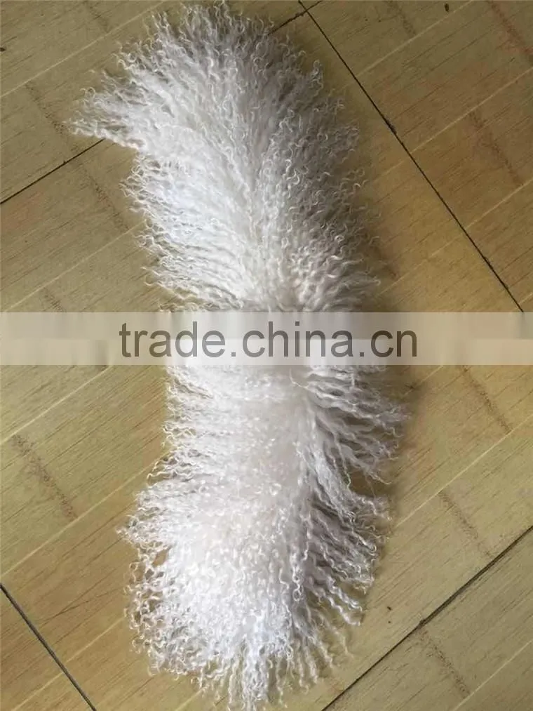 Genuine Mongolia Fur Scarf Natural Sheep Fur Collar Fur Muffler