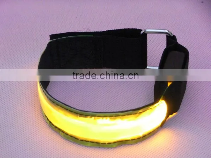 LED light Flash safety arm band safety lights fiber arm bands