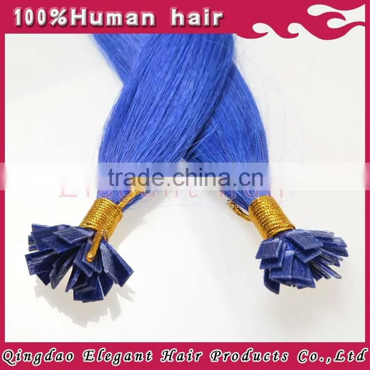 2015 brazilian virgin human hair extension with America glue top quality fusion hair Flat tip