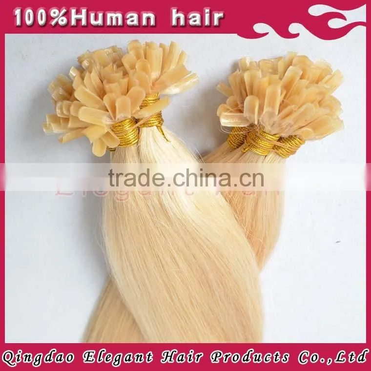 Qingdao elegant top quality Brazilian U tip hair extension,various color hair extension wholesale