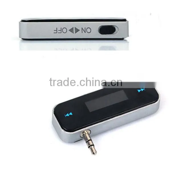 Universal FM Transmitter with 3.5mm audio jackwith LCD displays frequency, fm transmitter microphone