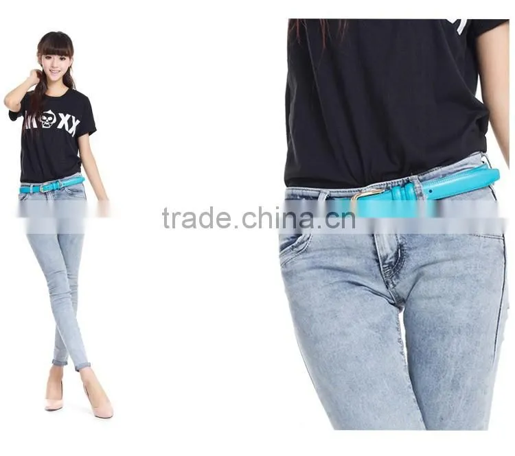 Fashion Metal Pin Buckle Genuine Leather Women Belts