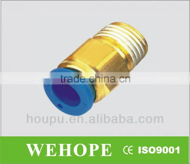 PC straight Series brass pneumatic fitting