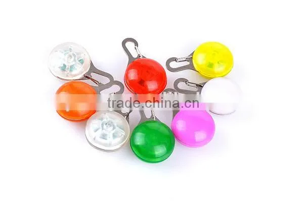 2016 LED Nylon Pet Dog Cat Collar Dog Flashing Clip On Collar Led Light Charm Id Tag Flash Or Glow Modes