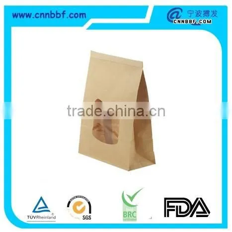 High quality kraft paper bag with clear window