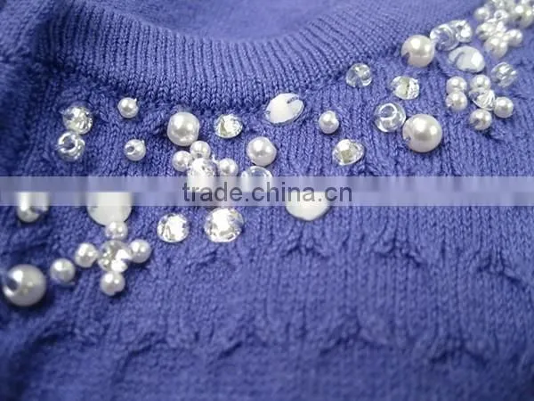 12GG knitting wear, lady special jacquard casual sweater cardigan