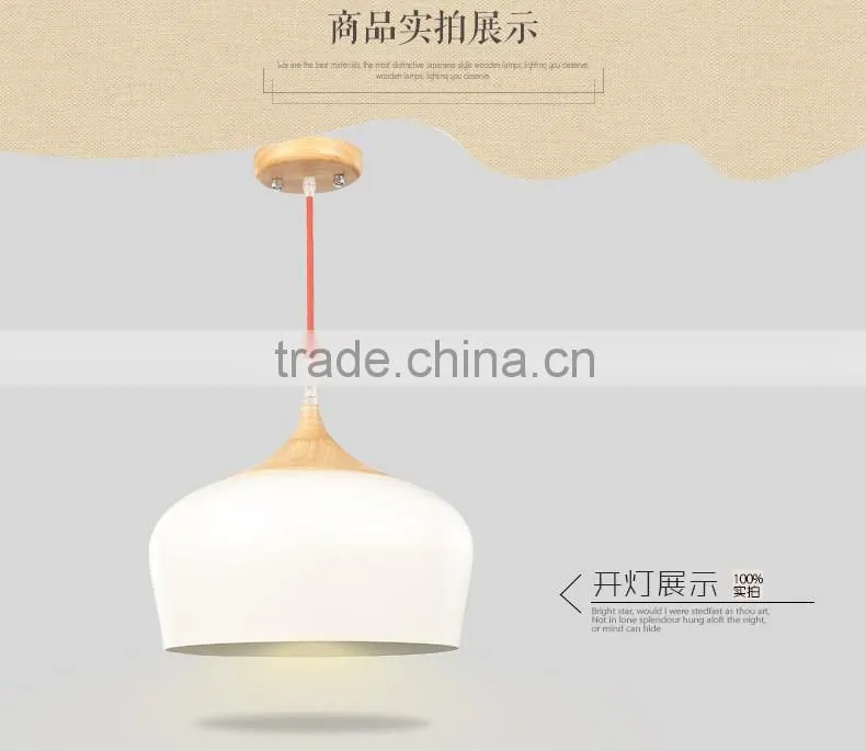 Modern vintage fancy style wood pendant lamp lighting JK-8005B-03 Wooden LED pendant light