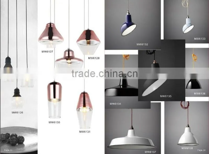 Antique Iron Frame Glass Box Pendant Lighting For Hotel,Home