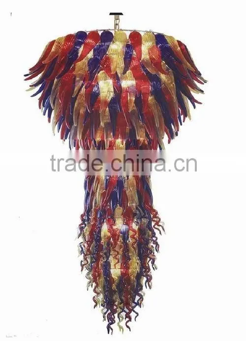 Large Murano Blown Glass Pendant Light, Chihuly Glass Chandelier