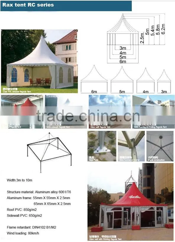 pagoda PVC tent with logo printing