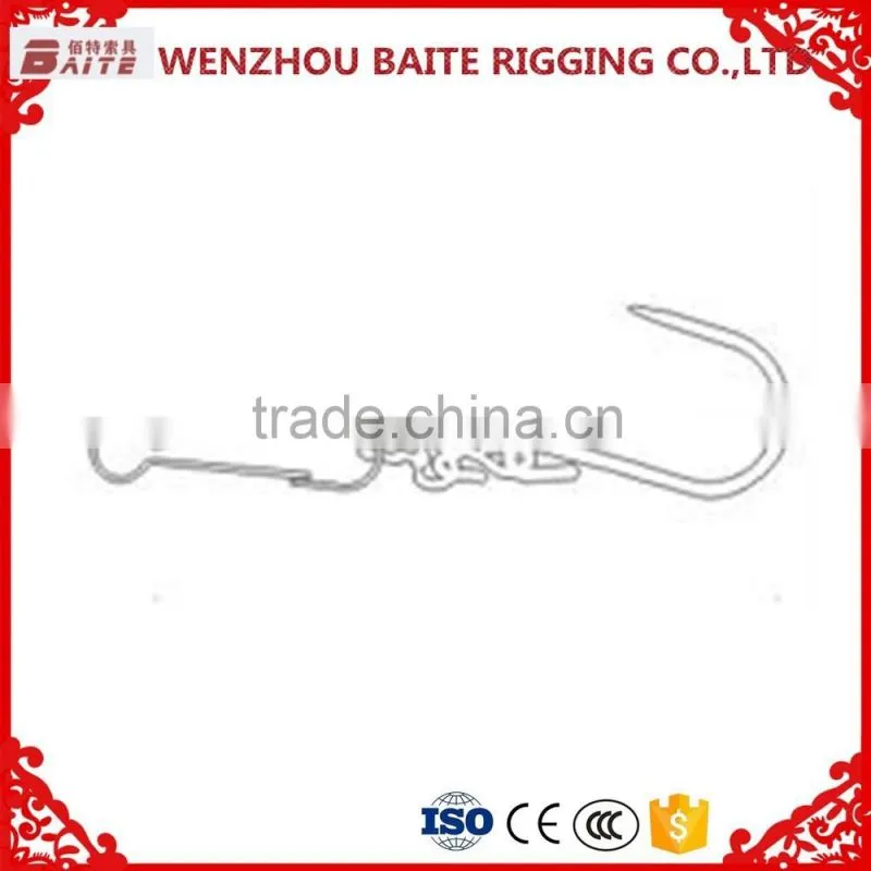 Carabiner Wholesale China Supplier Hardware Steel Nickel Plated Pig Nose Ring With S Hook and 4293W Hook in Rigging Manufacturer