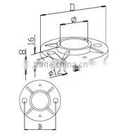 america russia din flange/stainless steel handrail pipe din flange FR-59