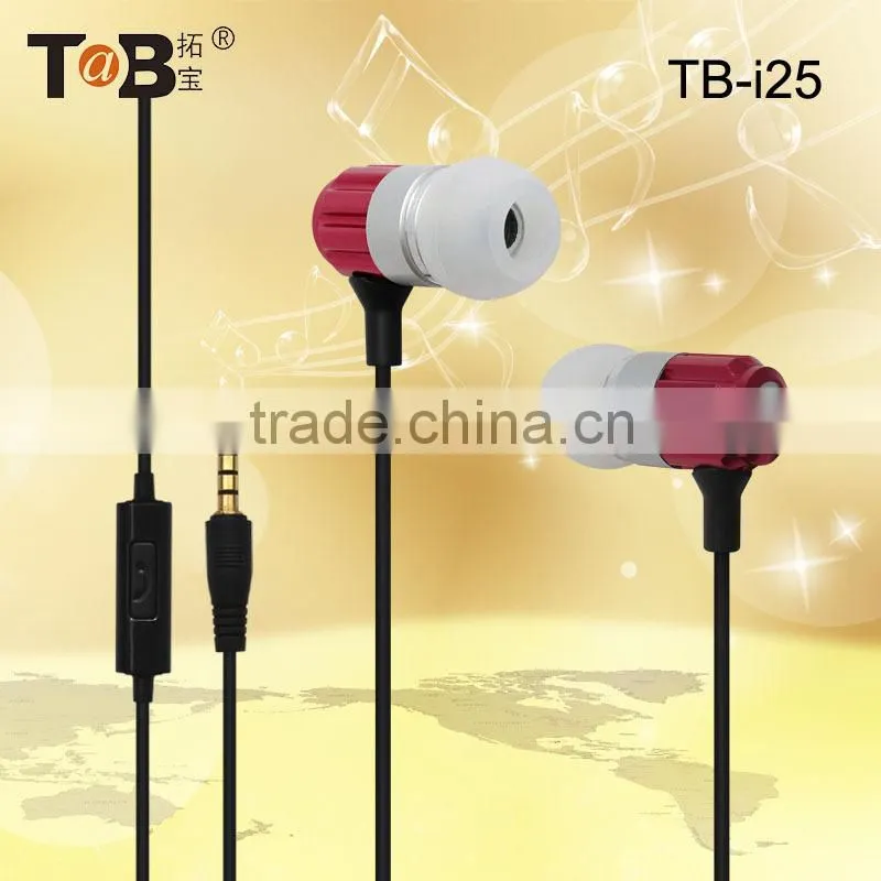 Factory direct sale earphone cable with mic, earphone headphone with mic, cheap earphone with mic