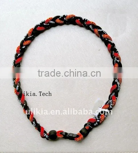2011 Hot selling titanium braided necklace with 55colors