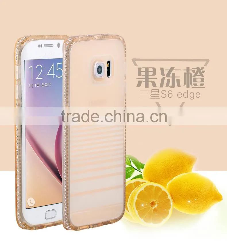 Shengo High Quality Ultra Thin Diamonds TPU Cover for Samsung Galaxy S6 Edge