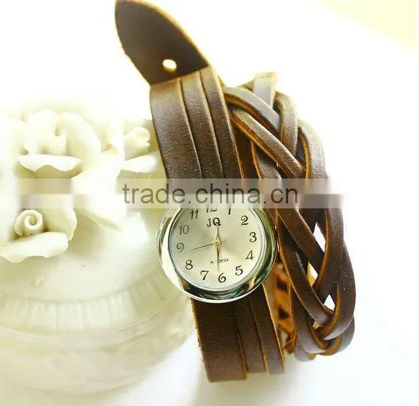 Promotion! Cow leather watches,women watches , ROMAN rivets leather bracelet watch