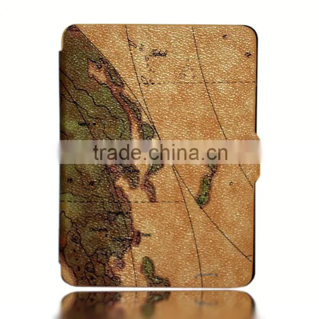 Hot sale pu leather case for Amazon paperwhite cover, For paperwhite case leather