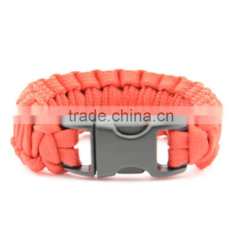 2016 army survival 550 parachute cord bracelet with plastic buckle for outdoor survival