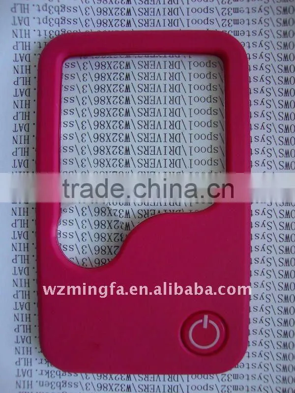 LED Pocket Card Magnifier, Suitable for Promotional Gifts Purposes, Measures 98 x 60 x 6mm