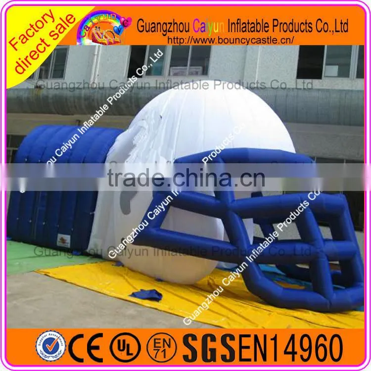 Football helmet inflatable tunnel tent