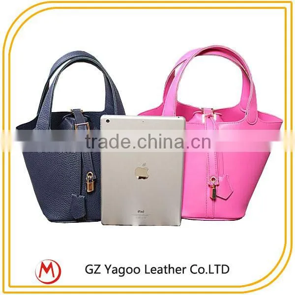 Chinese Bag in Bag Pu Bucket Bag for Shopping